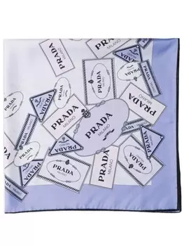 Шелковый шарф Prada, фиолетовый