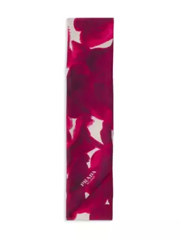 Шелковый шарф Prada, фиолетовый