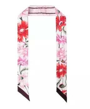 Шелковый шарф с цветочным узором Salvatore Ferragamo, мультиколор