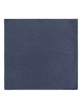 Шелковый шарф с геометрическим принтом Giorgio Armani, синий