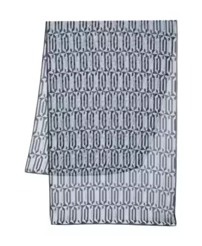 Шелковый шарф с геометрическим узором Lanvin, синий