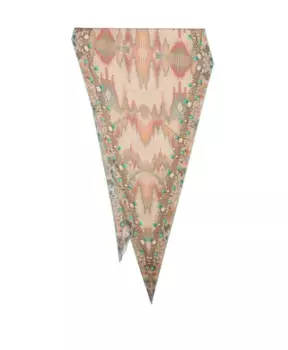 Шелковый шарф с графическим узором Pierre-Louis Mascia, желтый