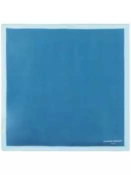 Шелковый шарф с логотипом Claudie Pierlot, синий