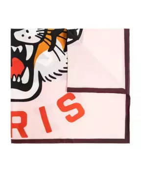 Шелковый шарф с логотипом Kenzo, розовый