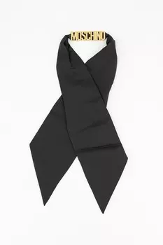 Шелковый шарф с логотипом Moschino, желтый