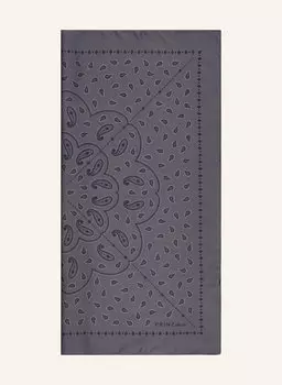 Шелковый шарф с пейсли Prinz Berlin, серый