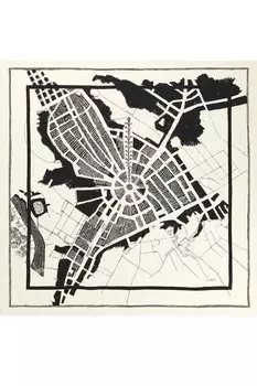 Шелковый шарф с принтом Arket, белый