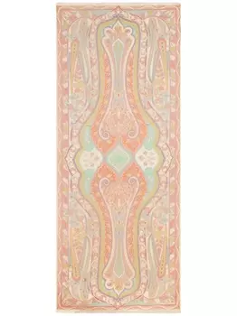 Шелковый шарф с принтом ETRO, оранжевый