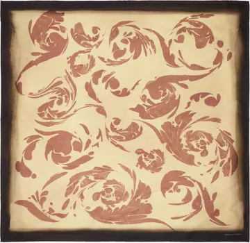 Шелковый шарф с принтом коричневого и бежевого цветов Dries Van Noten