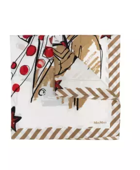 Шелковый шарф с принтом Max Mara, мультиколор