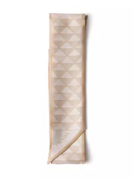 Шелковый шарф с принтом Prada, нейтральный