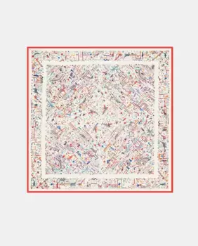 Шелковый шарф с принтом SilkRut, мультиколор