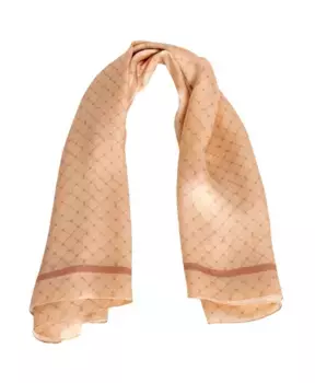 Шелковый шарф с принтом в стиле 70 х годов по всей поверхности Trussardi, розовый