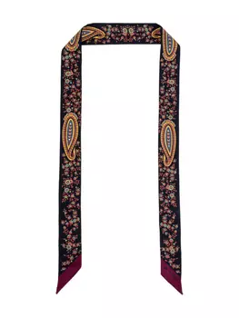 Шелковый шарф с узором пейсли ETRO, синий