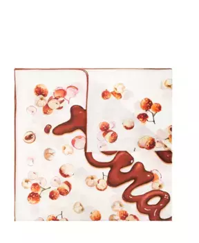 Шелковый шарф Salvatore Ferragamo, бежевый