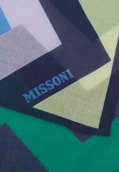 Шелковый шарф Scarf Unisex Missoni, синий/зеленый