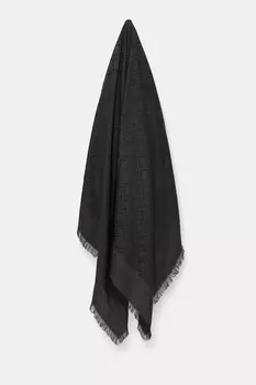 Шелковый шарф T Monogram Tory Burch, черный