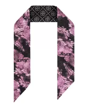 Шелковый шарф Tory Burch, фиолетовый
