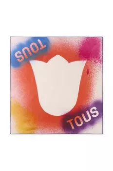 Шелковый шарф Tous, оранжевый