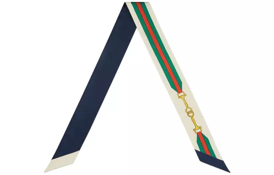 Шелковый шарф унисекс GUCCI, Ivory