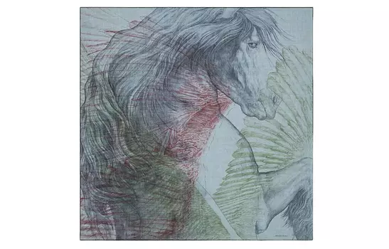 Шелковый шарф унисекс HERMES