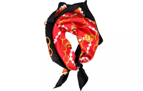 Шелковый шарф унисекс MOSCHINO
