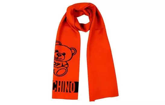 Шелковый шарф унисекс MOSCHINO