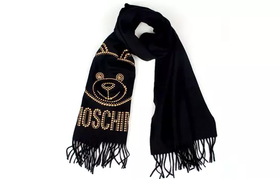 Шелковый шарф унисекс MOSCHINO