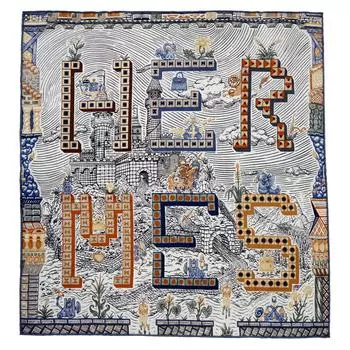 Шелковый шарф унисекс серые HERMES