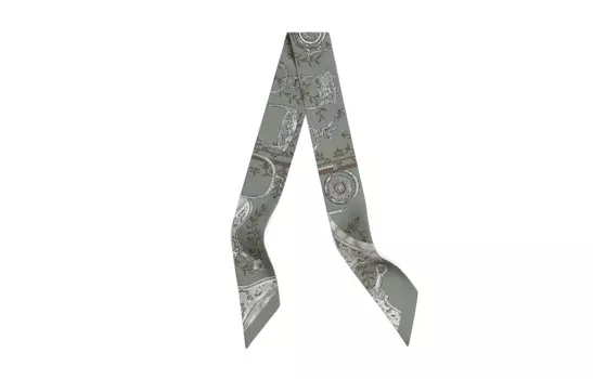 Шелковый шарф унисекс серые HERMES