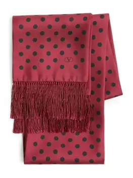 Шелковый шарф Valentino Garavani, красный