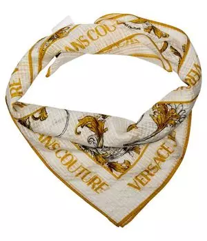 Шелковый шарф Versace Jeans Couture, белый