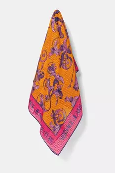 Шелковый шарф Versace Jeans Couture, оранжевый