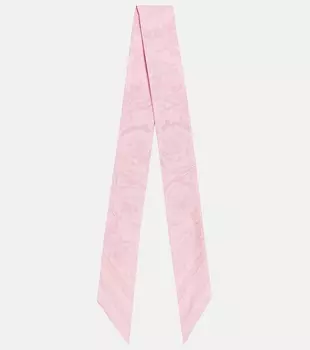 Шелковый шарф в стиле барокко Versace, розовый