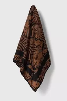 Шелковый шарф Weekend Max Mara, коричневый