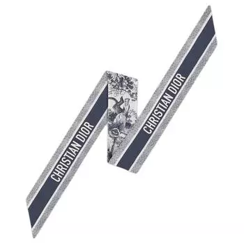 Шелковый шарф женский цвета морской волны DIOR