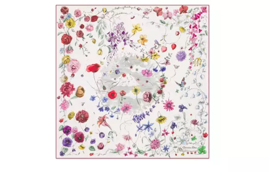 Шелковый шарф женский разноцветный DIOR