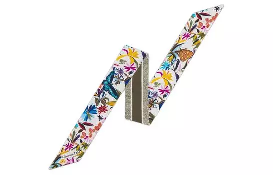 Шелковый шарф женский разноцветный DIOR