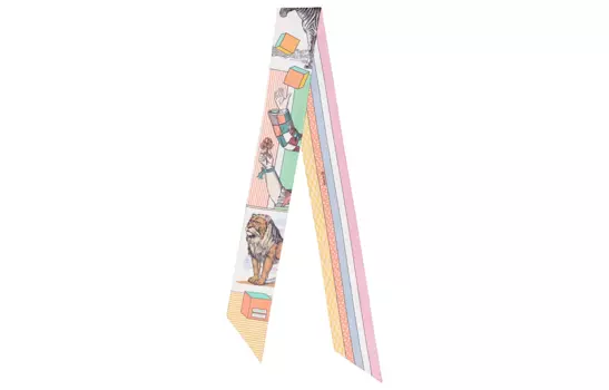 Шелковый шарф женский разноцветный HERMES