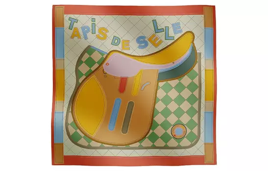 Шелковый шарф женский разноцветный HERMES