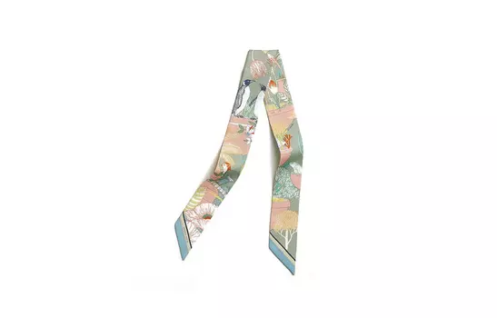 Шелковый шарф женский разноцветный HERMES