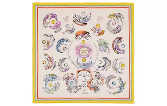 Шелковый шарф женский разноцветный HERMES