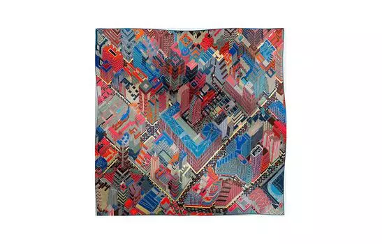 Шелковый шарф женский разноцветный HERMES