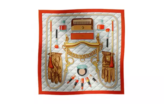 Шелковый шарф женский разноцветный HERMES