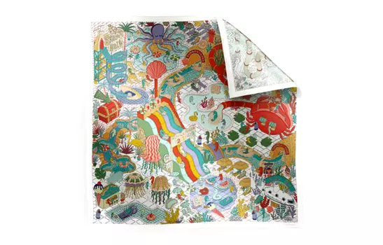 Шелковый шарф женский разноцветный HERMES