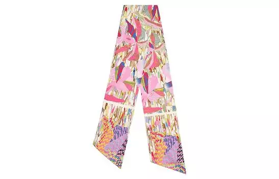Шелковый шарф женский разноцветный HERMES, мультиколор