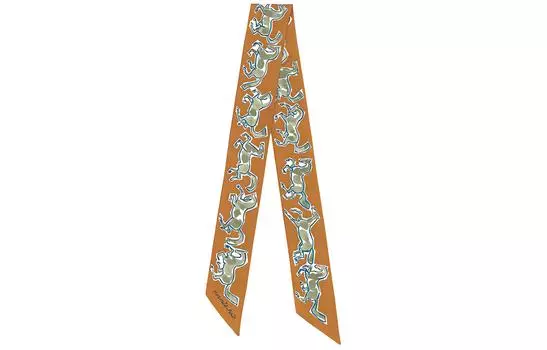 Шелковый шарф женский разноцветный HERMES, мультиколор