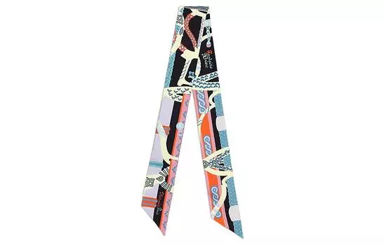 Шелковый шарф женский разноцветный HERMES, мультиколор