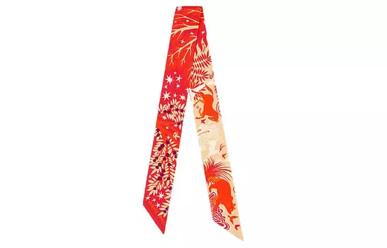 Шелковый шарф женский разноцветный HERMES, мультиколор