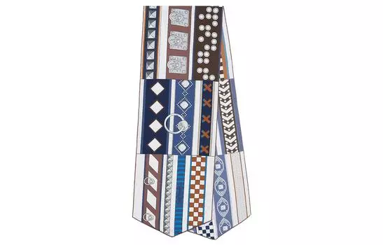 Шелковый шарф женский разноцветный HERMES, мультиколор